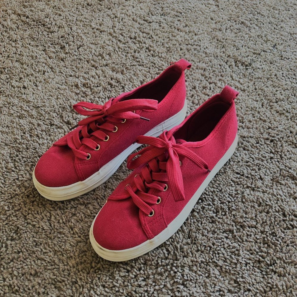 Red sneakers